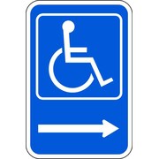 LYLE ADA Handicapped Parking Sign, 18" x 12, HC-014R-12HA HC-014R-12HA