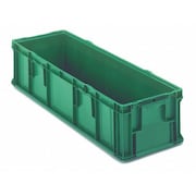 Orbis Straight Wall Container, Green, Plastic, 48 in L, 15 in W, 10 3/4 in H, 3.5 cu ft Volume Capacity SO4815-11 Green