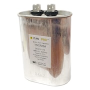Titan Pro Motor Run Capacitor, 25 MFD, Oval, 4 In. H TOCF25A