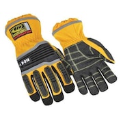 Ringers Gloves Cut Resistant Impact Gloves, A2 Cut Level, Uncoated, L, 1 PR 314-10