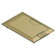 Steel City Floor Box Cover, 8-3/8 in., Brass 664-CST-M-BRS