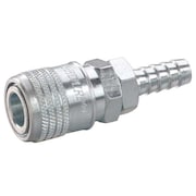 Speedaire Quick Connect Hose Coupling, 1/4 in Body Size, 3/8 in Hose Fitting Size, Sleeve, Socket, 30E680 30E680
