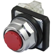 DAYTON Non-Illuminated Push Button, 30 mm, 1NO/1NC, Red 30G430