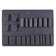 Platt Storage Case Set, 17-1/4x12-1/4x1/2, Black C PALLET