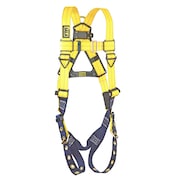 3M DBI-SALA Full Body Harness, Vest Style, S, Repel(TM) Polyester, Yellow 1101251