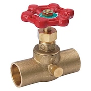 Zoro Select Stop and Waste Valve, Brass, CXC, 1/2 in. 105-603NL
