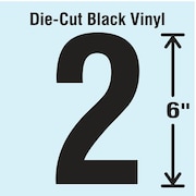 Stranco Die Cut Number Label, 2 DBV-SINGLE-6-2