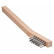 Tanis Brush Brush, Welders Scratch, Wood Handle, SS, 6-1/4 in L Handle, 1-1/2 in L Brush, Hardwood 00025