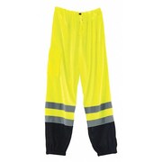 GLOWEAR BY ERGODYNE Black Bottom Hi-Vis Pants, Lime, L/XL 8910BK