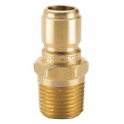 PARKER Hydraulic Quick Connect Hose Coupling, Brass Body, Sleeve Lock, 3/8"-18 Thread Size, ST Series BST-N3M