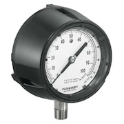ASHCROFT Compound Gauge, -30 to 0 to 30 in wc/in wc, 1/4 in MNPT, Plastic, Black 1188A