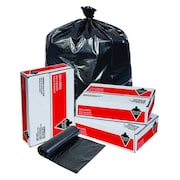 TOUGH GUY 60 Gal Trash Bags, 38 in x 58 in, Super Heavy-Duty, 1.2 mil, Black, 100 Pack 31DK84