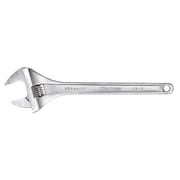 Westward Adj. Wrench, 24", 2-3/4" Cap., Chrome 31D027