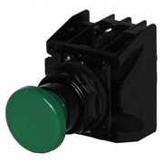 EATON Hazardous Location Push Button with Contacts, 30 mm, 1 NC, 1 NO, Green E34EX710G