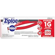 Ziploc Zipper Seal Reclosable Bag 10-15/16" x 10-1/2", 1.75 mil, Clear, Pk250 682257