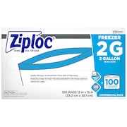 Ziploc Double Zipper Seal Reclosable Bag 15" x 13", 2.6 mil, Clear, Pk100 682254