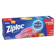 Ziploc Slide Seal Reclosable Bag 10-9/16" x 10-3/4", 1.75 mil, Clear, Pk38 314470