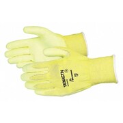 SUPERIOR Hi-Vis Cut Resistant Coated Gloves, A2 Cut Level, Polyurethane, 12, 1 PR STAHVPU-12