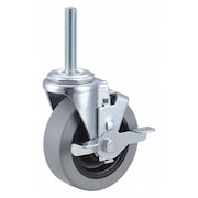 Zoro Select 4 in. Swivel Stem Caster with Brake, 350 lbs. 32J982