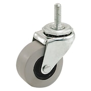 Zoro Select Swivel Stem Caster, TPR, 2 in., 75 lb. P5S-RP020G-ST1