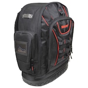 Westward Tool Backpack, Polyester, 22 Pockets, Black, 19" Height 32PJ49
