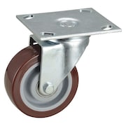 ZORO SELECT Swivel NSF-Listed Plate Caster, 375 lb., Ball Bearing 33H911