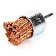 WEILER Knot Wire End Wire Brush, Bronze, 1-1/8" 93803