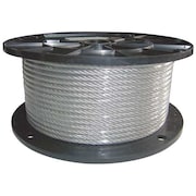 DAYTON Cable, 3/16 in., 250 ft, 7 x 19, Clear Vinyl 33RF88