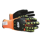 JOKER Large High Visibility Orange Impact Gloves MX1185#9