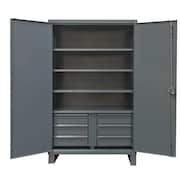 DURHAM MFG 12 ga. ga. Steel Storage Cabinet, 72 in W, 78 in H, Stationary HDCD247278-6B95