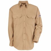 VF IMAGEWEAR FR Long Sleeve Shirt, Button, Khaki, XLT SLU8KH LN XL