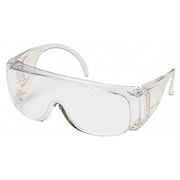 Pyramex Solo Safety Glasses, OTG, Anti-Scratch, Universal, Clear Frame, Clear Lens S510S