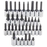 PROTO 1/4 in, 3/8 in Drive Socket Bit Set, Metric, 7 pcs J4770-37