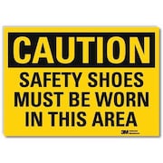 LYLE Safety Sign, Safety Shoes, Caution, 10 in H U4-1658-RD_14X10