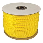 Zoro Select Rope, Polypropylene, 1/4in Dia, 600ft, 108lb 350080-YEL-00600-R0278
