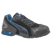 Puma Safety Shoes Athletc Wrk Shoes, 11EE, Blk/Blue, PR 642755