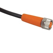 IFM Cordset, 4 Pin, Receptacle, Female EVC151