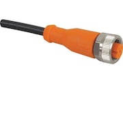 Ifm Cordset, 5 Pin, Receptacle, Female EVC002