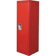Hallowell Wardrobe Locker, 15 in W, 15 in D, 48 in H, (1) Tier, (1) Wide, Red HKL151548-1RR