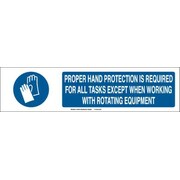 BRADY Slider Insert, Hand Protection is Rquired 140798
