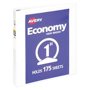 Avery 1" Round Economy Binder, White, 11 x 8.5 AVE05711
