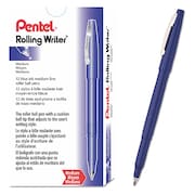 PENTEL Roller Ball Roller Ball Pen, Medium 0.8 mm, Blue PK12 PENR100C