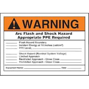 ACCUFORM Warning Label, Arc Flash, 7x10 in, Adhesive Dura-Vinyl LELC322