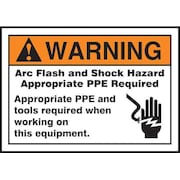 ACCUFORM Label, 7x10, Warning Arc Flash and, LELC321 LELC321
