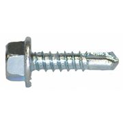 TEKS Self-Drilling Screw, #10 x 3/4 in, Electro-Zinc Steel Hex Head External Hex Drive, 500 PK 1821200