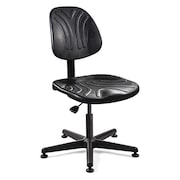 BEVCO Polyurethane Desk Chair, 15" to 20", No Arms, Black 7000D