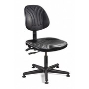 BEVCO Polyurethane Desk Chair, 15" to 20", No Arms, Black 7001D