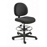 BEVCO Fabric Task Chair, 24" to 34", No Arms, Black V4507HC-BK