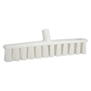 VIKAN 15 1/4 in Sweep Face Broom Head, Soft, Synthetic, White 31715