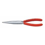 Knipex 8 in Long Nose Plier, Side Cutter Plastic Coated Handle 26 13 200